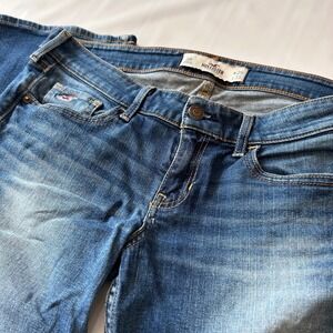 Y2K Women's Hollister Low Rise Bootcut Jeans Sz 9R Embroidered Denim